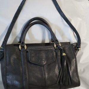 Elegant Black Leather Handbag